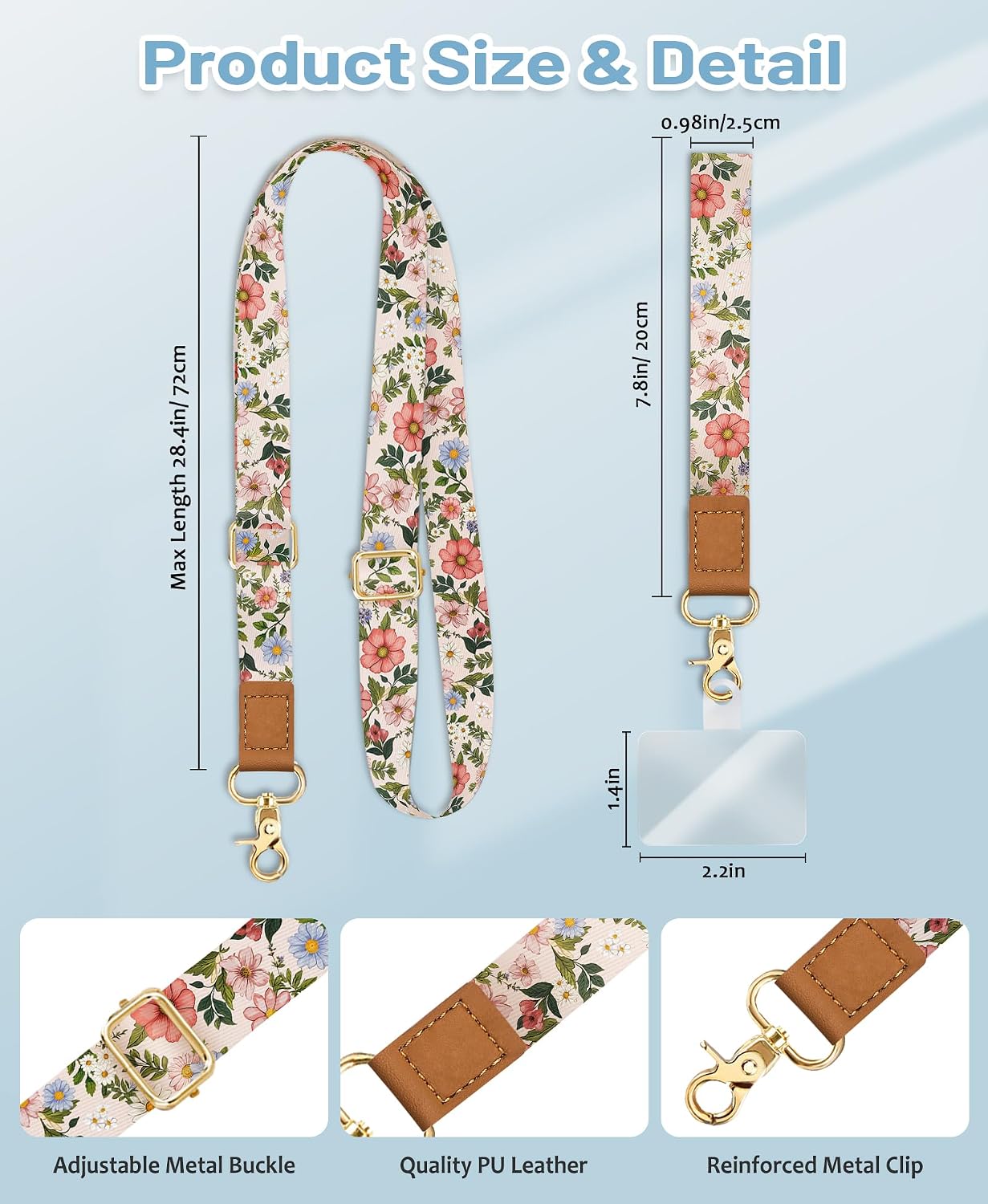 Thumbnail 5 de Yonlevres Phone Lanyard Flower Pattern
