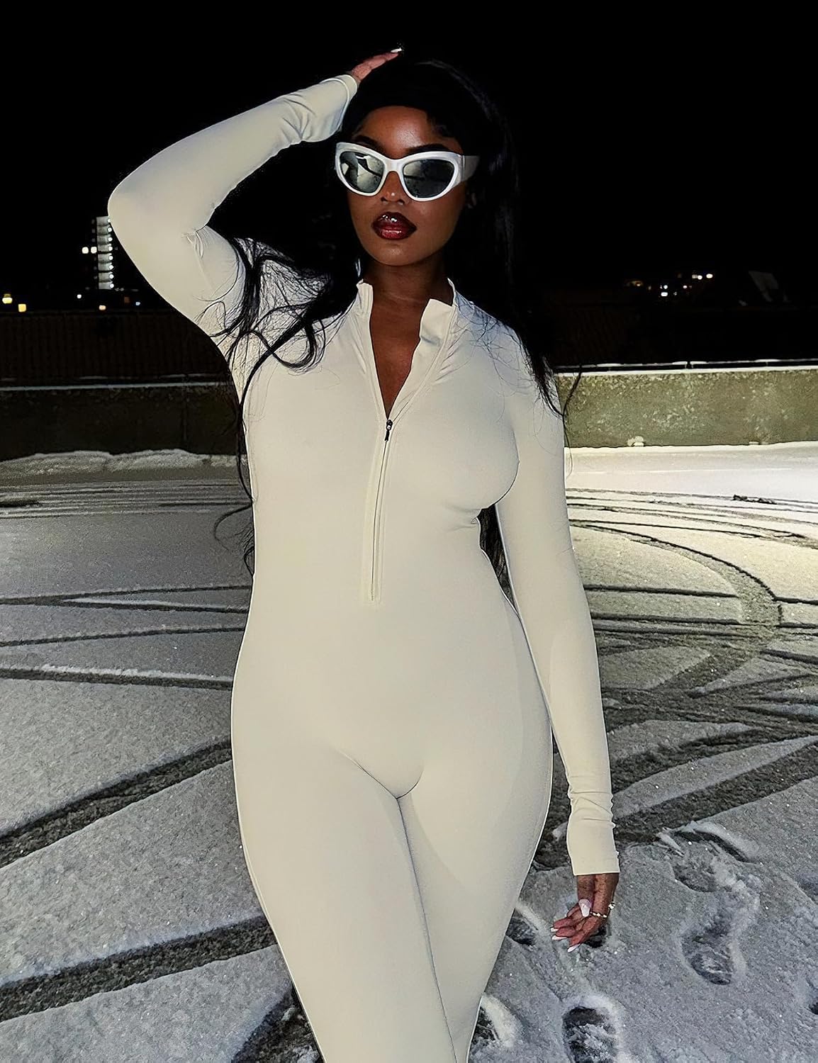Thumbnail 2 de YEOREO Women Long Sleeve Jumpsuit 87% Nylon