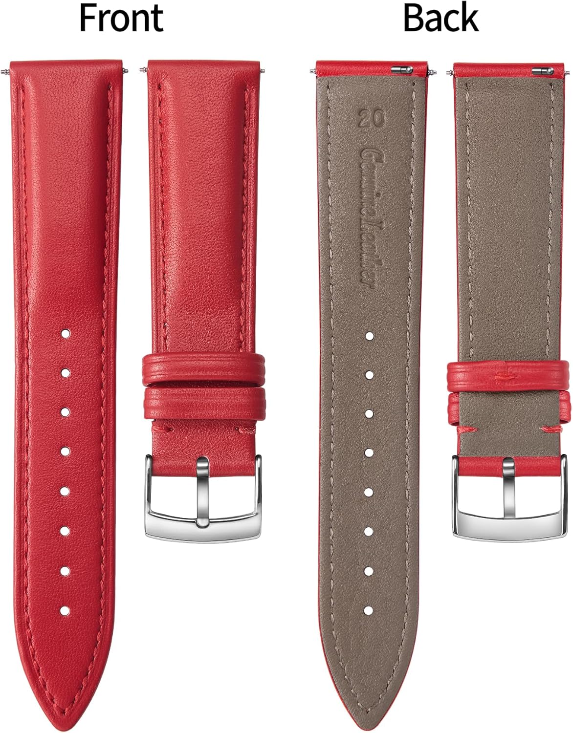 Thumbnail 1 de BINLUN leather watch strap with quick release (12–22mm) in multicolours