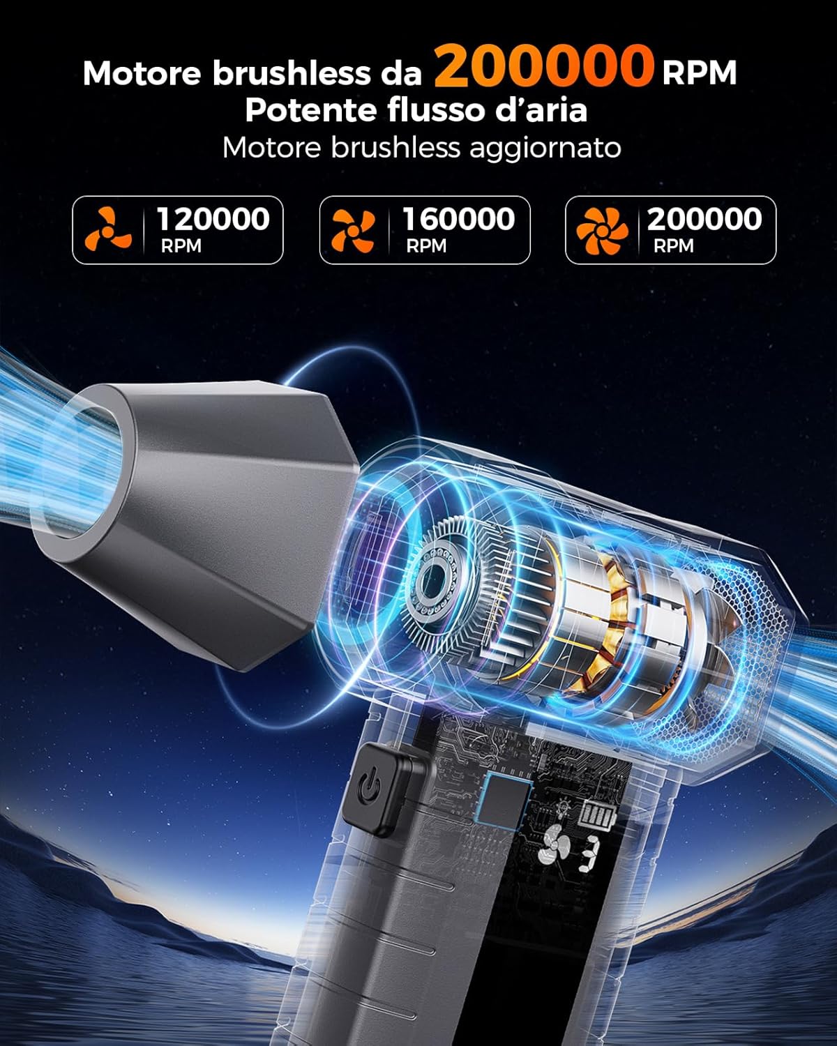 Thumbnail 1 de Nevoke Soffiatore a Batteria – Mini soffiatore aria compressa per PC e tastiere