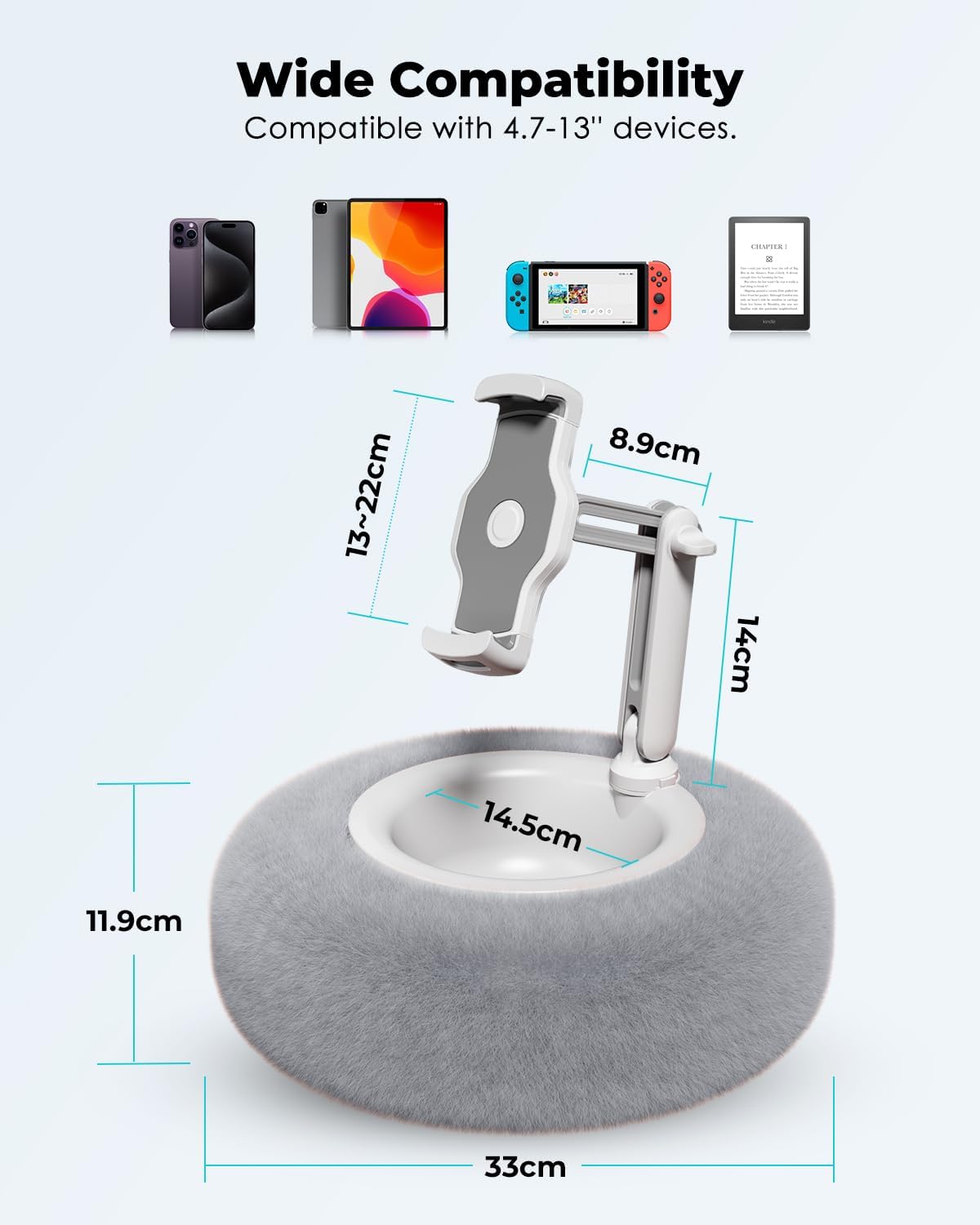 Detalle de Viozon Tablet Stand with Pillow — 360° adjustable