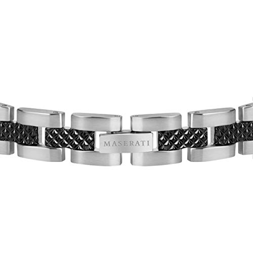 Detalle de Maserati Bracelet pour homme - Collection JEWELS, acier inoxydable et finitions PVD
