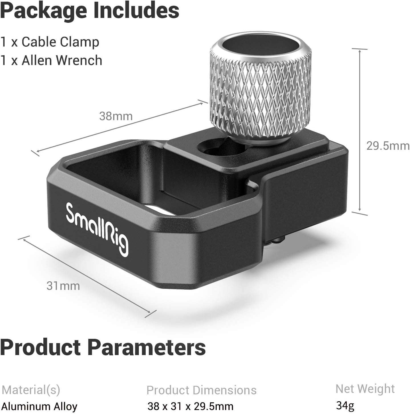 Thumbnail 6 de SMALLRIG 3000 serre-câble HDMI pour Sony A7 V