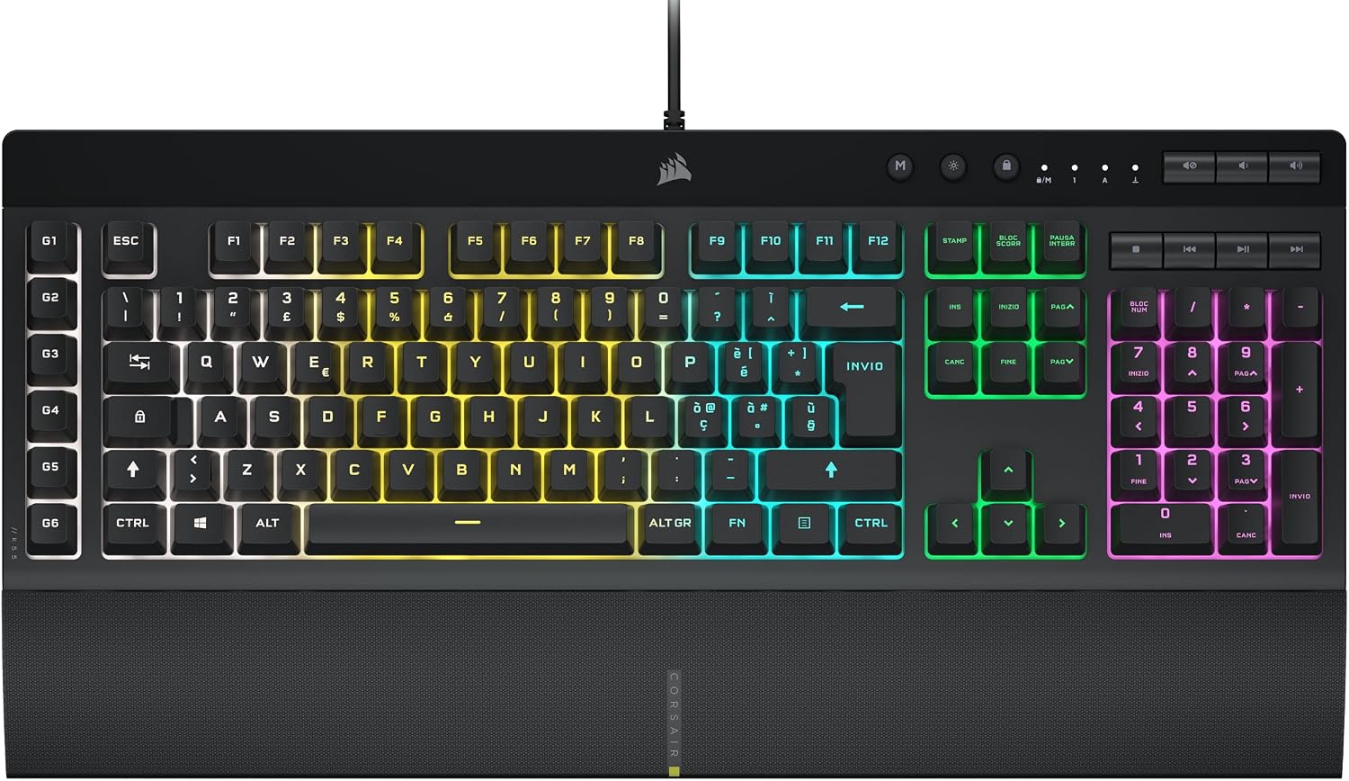 Detalle de Corsair K55 RGB PRO Tastiera Gaming Membrana