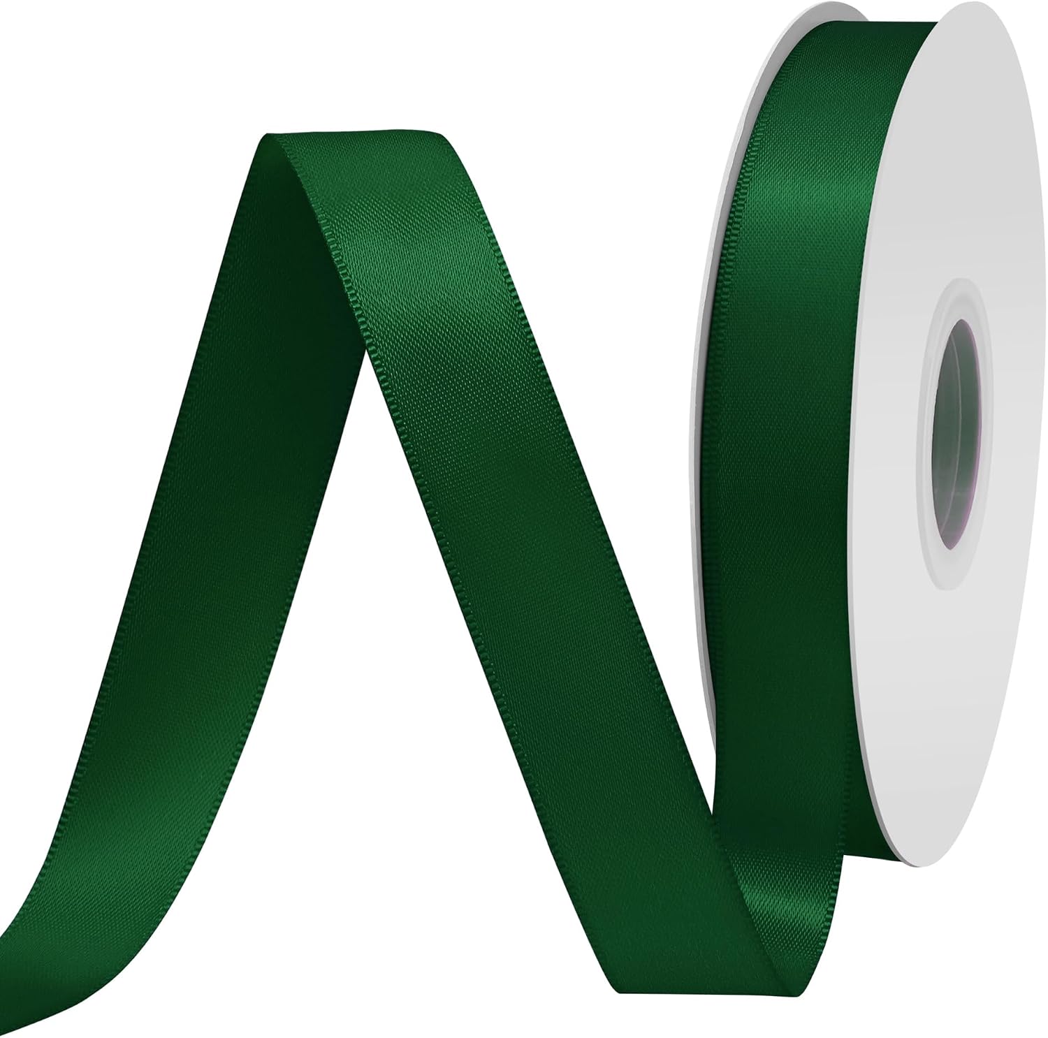 Detalle de BVIEAKD Forest Green Double-Faced Satin Ribbon, 3/4 in x 50 Yards