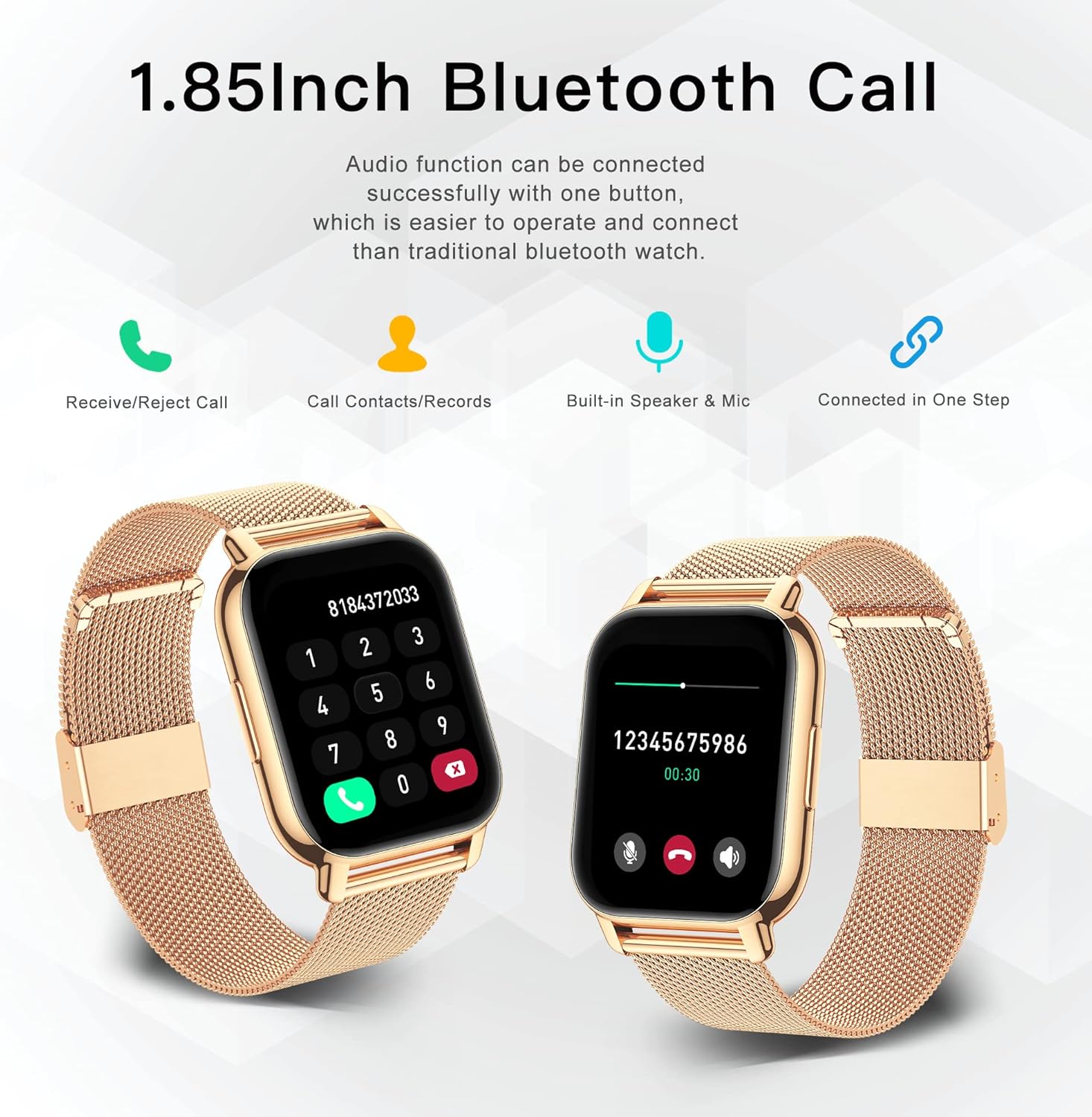 Thumbnail 1 de Popglory Smart Watch 44mm 1.85" with heart-rate monitor