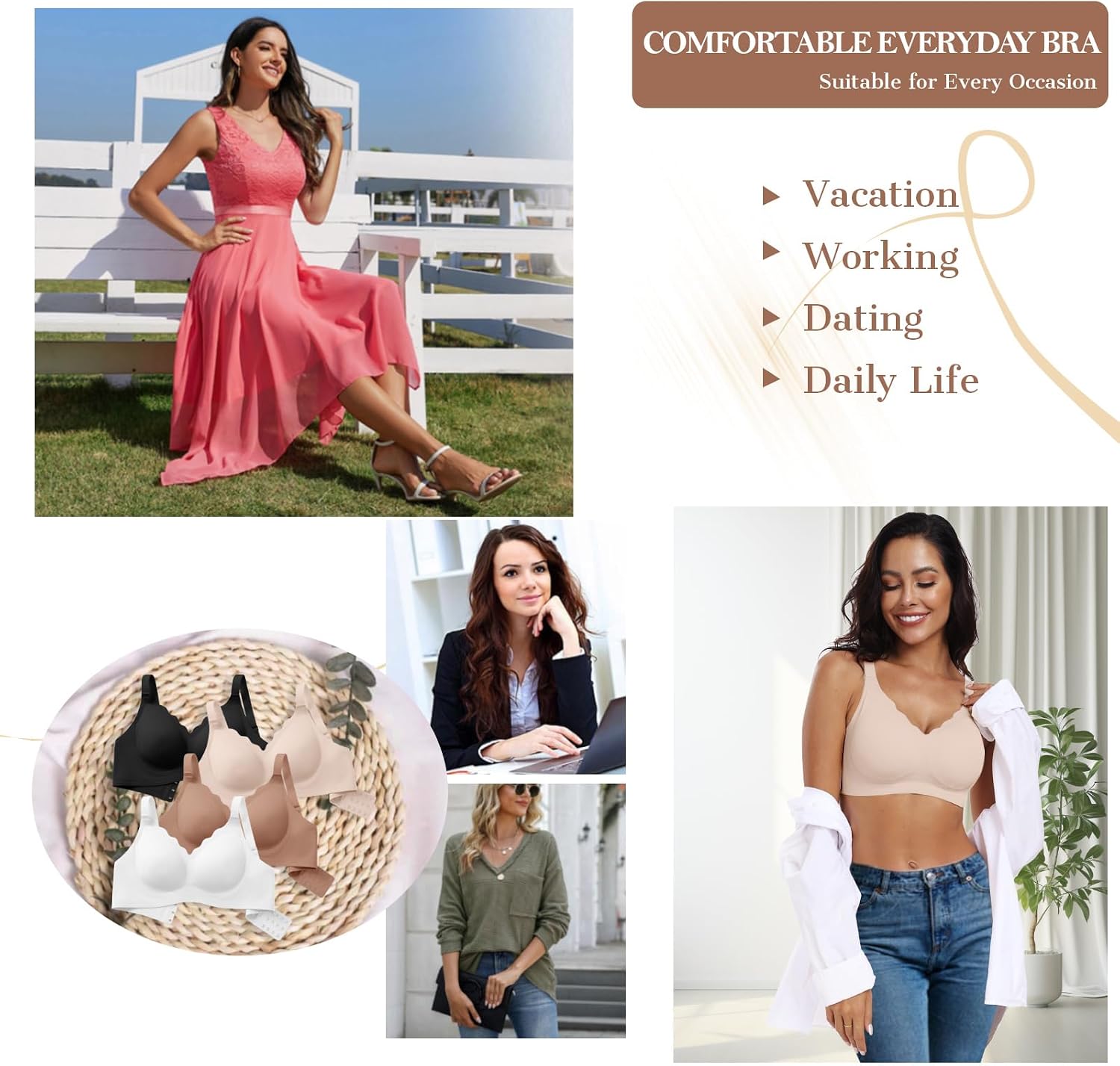 Thumbnail 5 de OEAK Wireless Push Up Full Coverage Bra