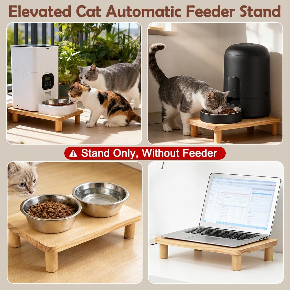 Thumbnail 4 de SZEE Automatic Cat Feeder Elevated Stand 6cm