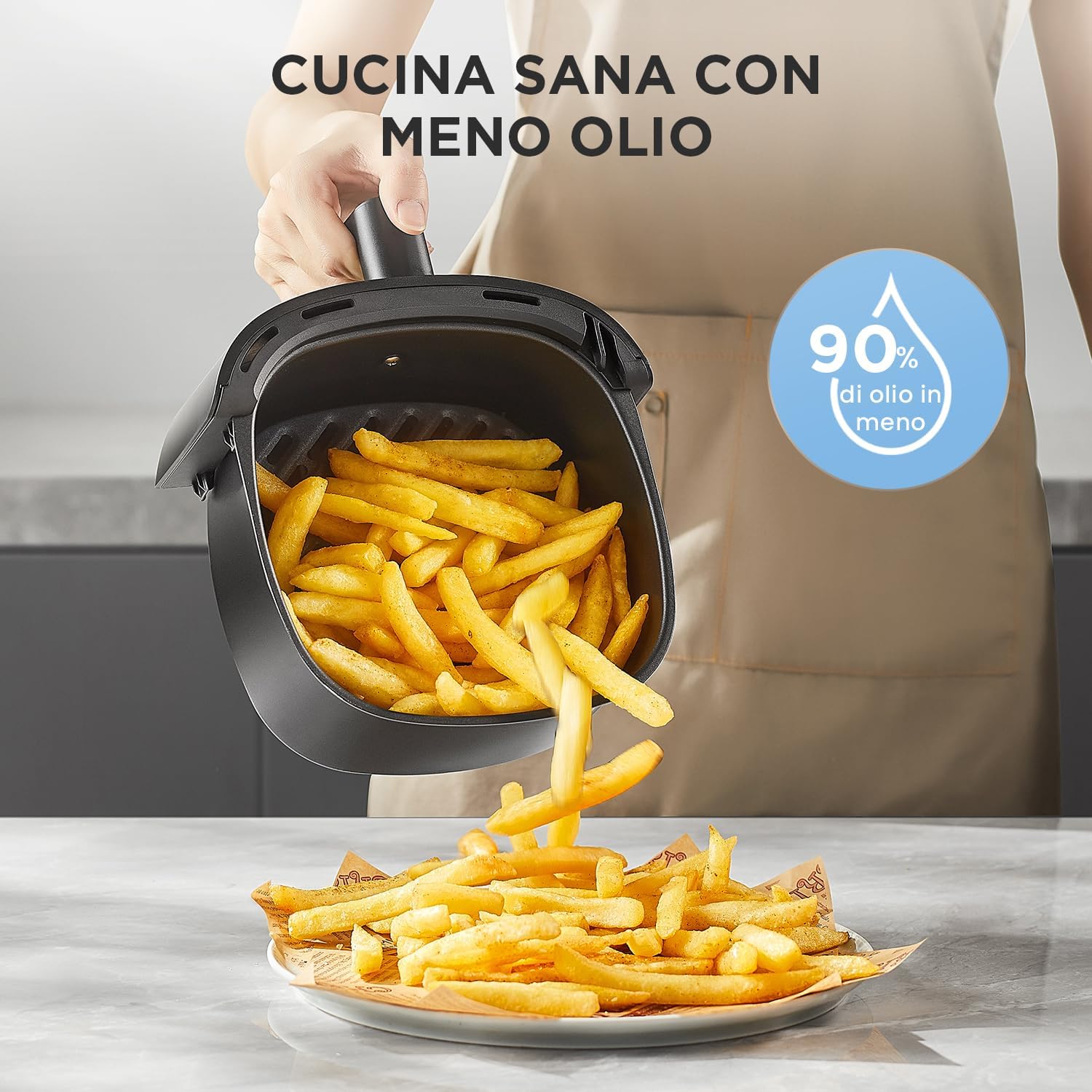 Detalle 2 de Midea Air Fryer 2L 1150 W con 12 funzioni