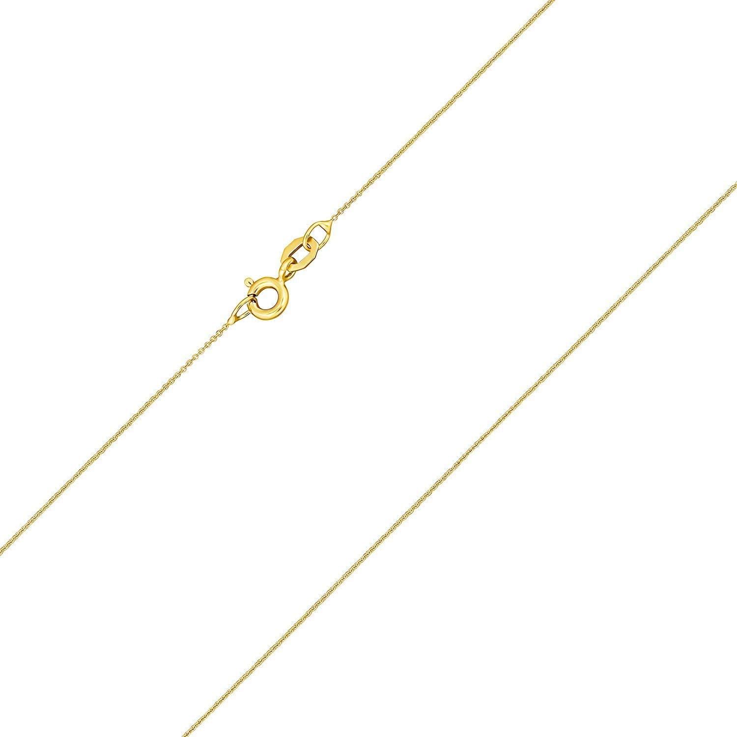Detalle 2 de PRINS JEWELS Chaîne Ancre ronde fine en Or Jaune 14 Carats (585) – Largeur 0,8 mm, longueurs disponibles