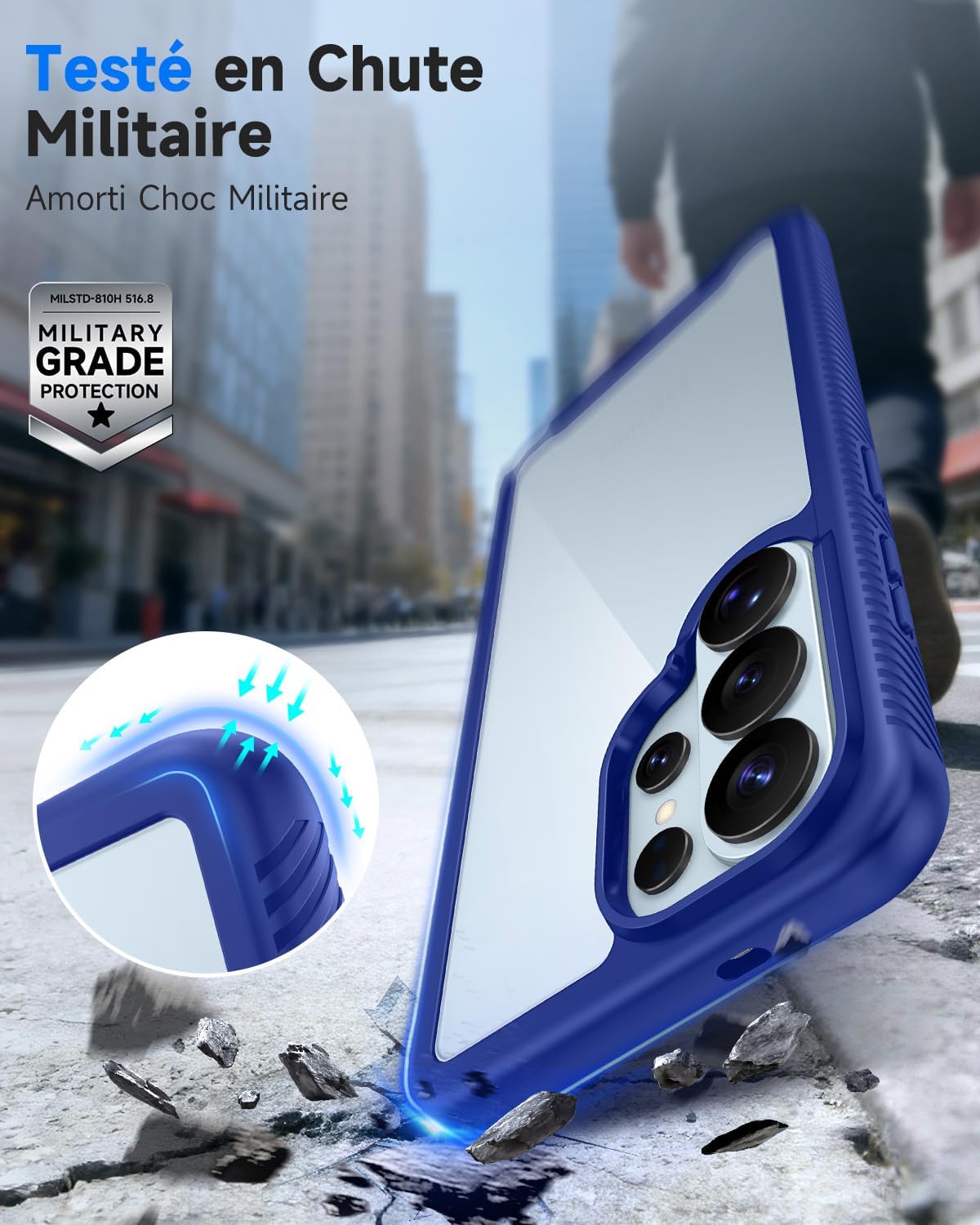 Thumbnail 6 de Coque 360° Séacosmo pour Samsung Galaxy S26 Ultra – Protection intégrale avec écran intégré, bleu