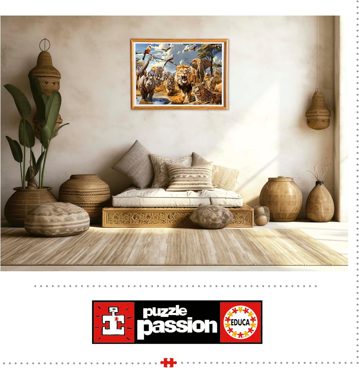Thumbnail 3 de Puzzle Educa 1000 pièces Animaux sauvages – 68 x 48 cm (à partir de 14 ans)