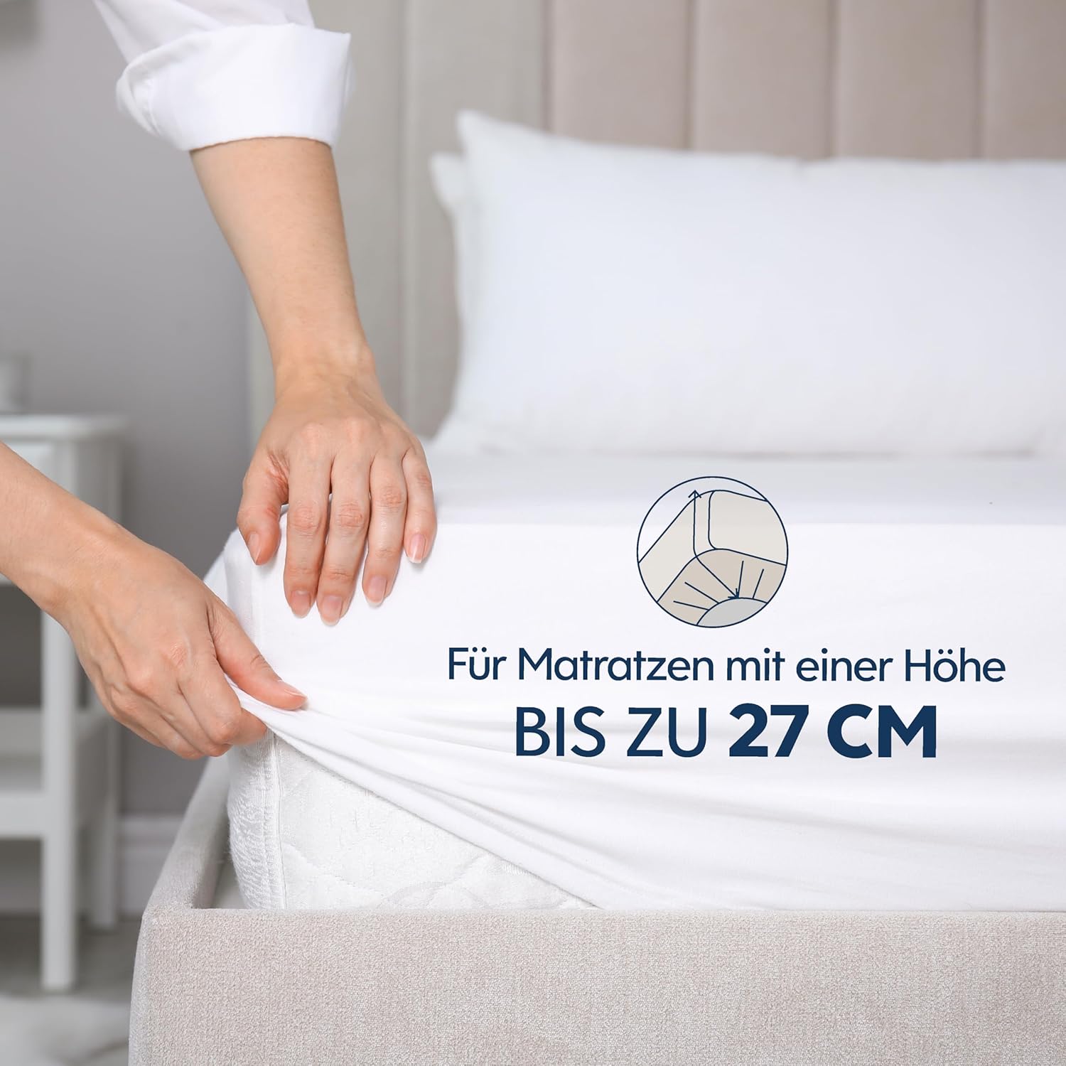 Thumbnail 2 de Dreamzie Premium Spannbettlaken 200x200 cm