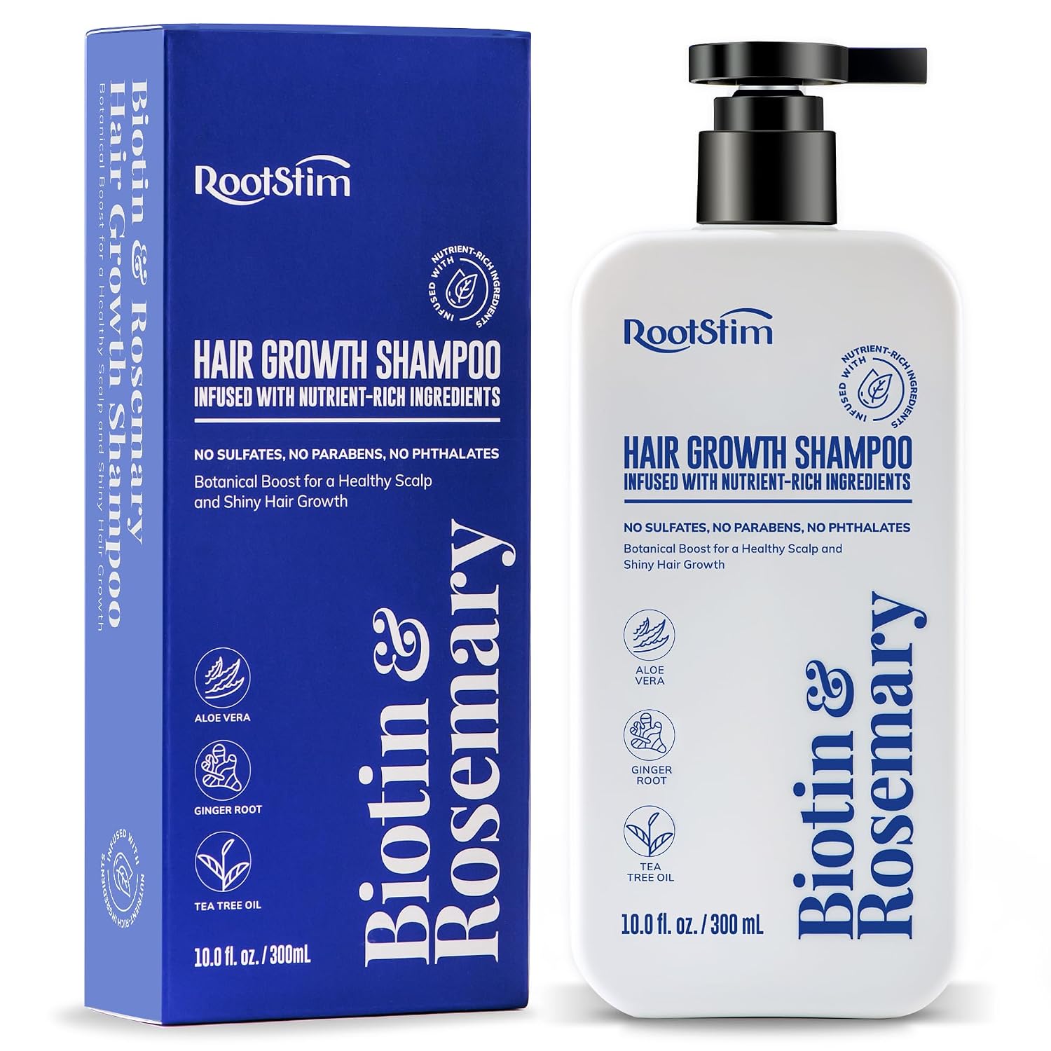 Detalle de RootStim Biotin & Rosemary Shampoo for Hair Growth 10 oz