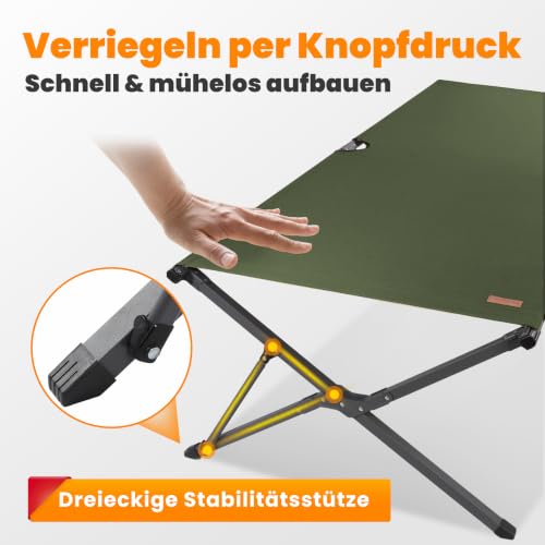 Thumbnail 2 de Homecall Feldbett klappbar XXL – 210 × 80 cm, Traglast bis 240 kg