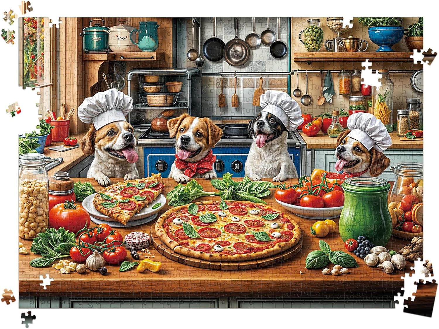 Detalle de Puzzle 1000 Teile „Seaview Campground“ – Erwachsenenpuzzle für Familie, 70 x 50 cm