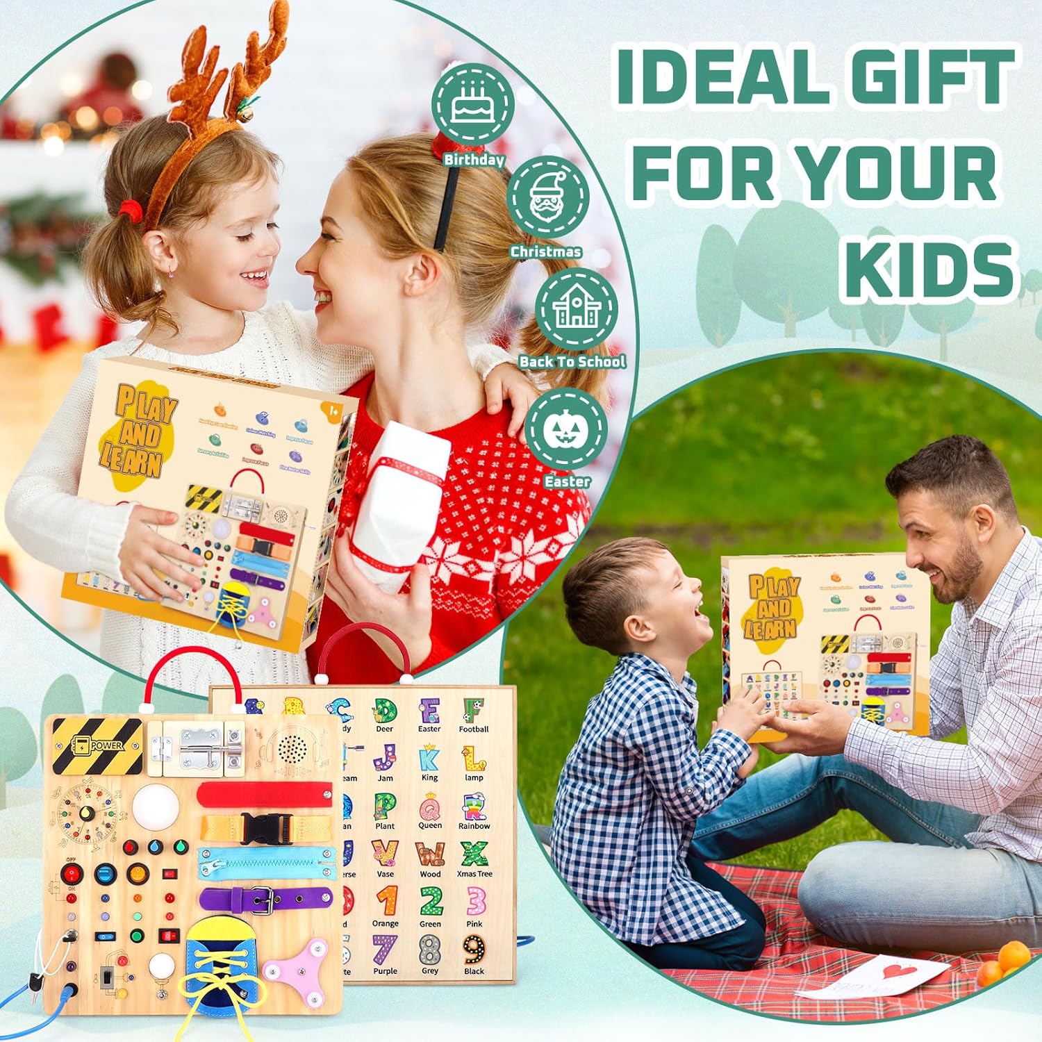 Thumbnail 6 de Hoarosall 23 in 1 Busy Board Montessori Toy for Toddlers