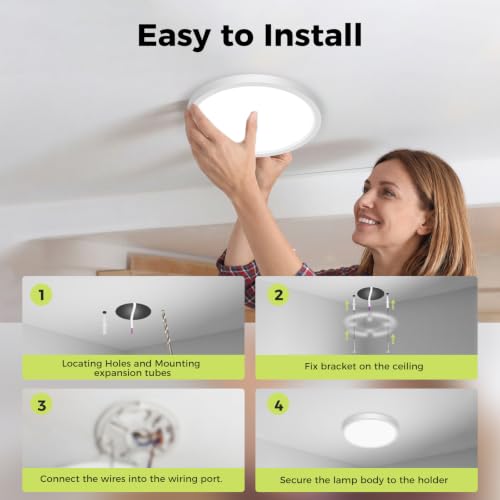 Thumbnail 6 de hepside Bathroom Light 22cm 5CCT 18W – Slim, Waterproof Ceiling Light for Bathroom, Kitchen and More