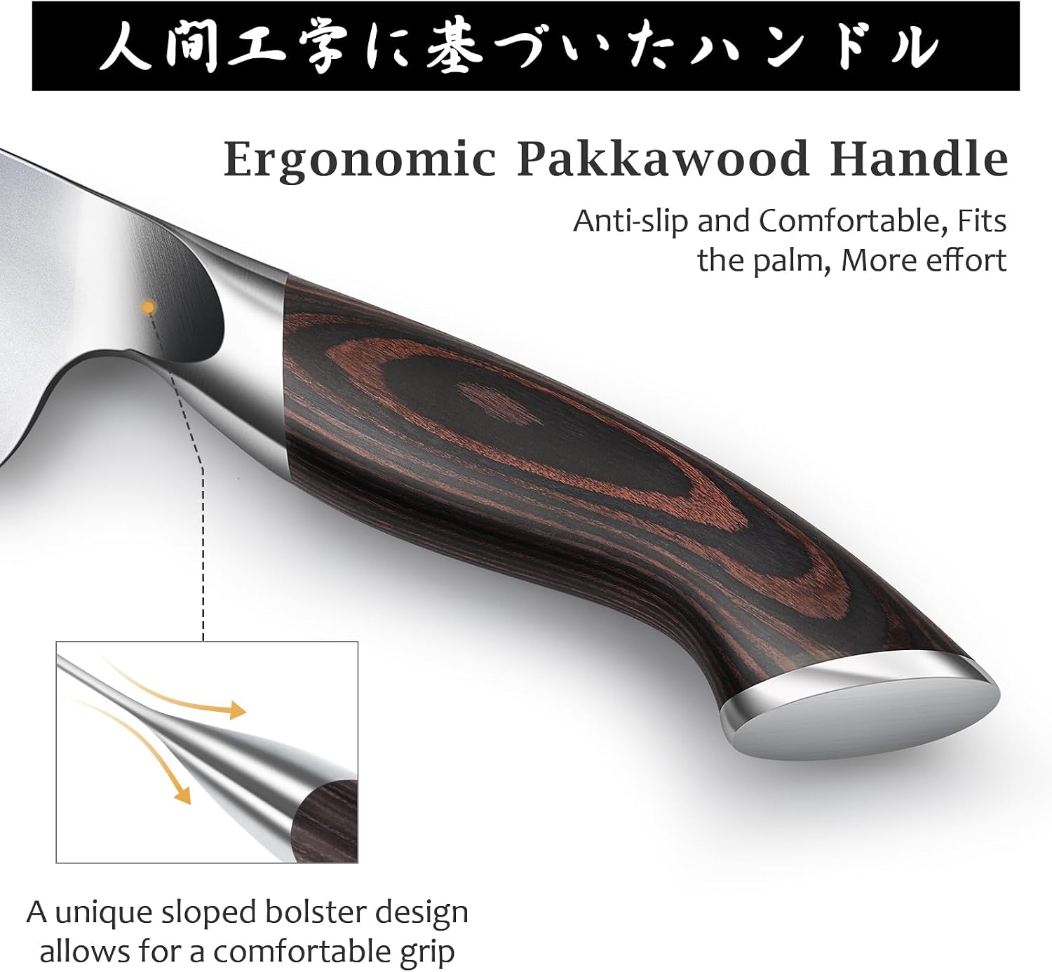 Detalle 2 de HOSHANHO Nakiri Knife 7-Inch