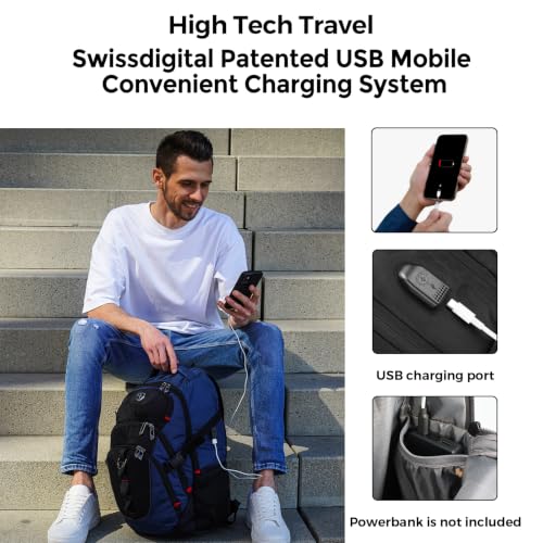 Detalle de Swissdigital Design Laptop Backpack SD803-12 with USB-C Charging and RFID Protection