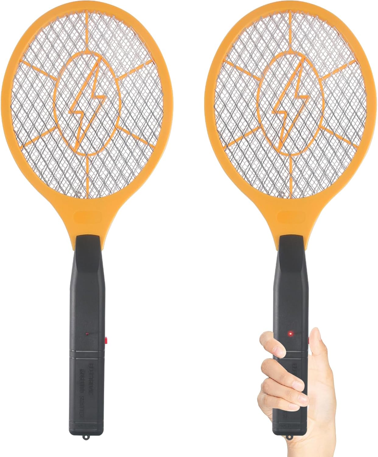 Detalle de GameXcel ZH-M005-1 Electric Fly Swatter, 3-Layer Safety Mesh, 2-Pack