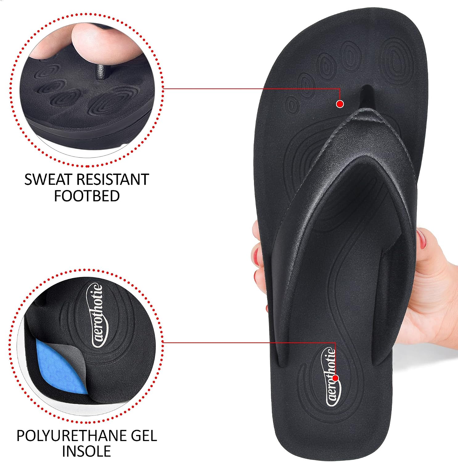 Thumbnail 4 de AEROTHOTIC Slip On Recovery Sandals arch support 👡