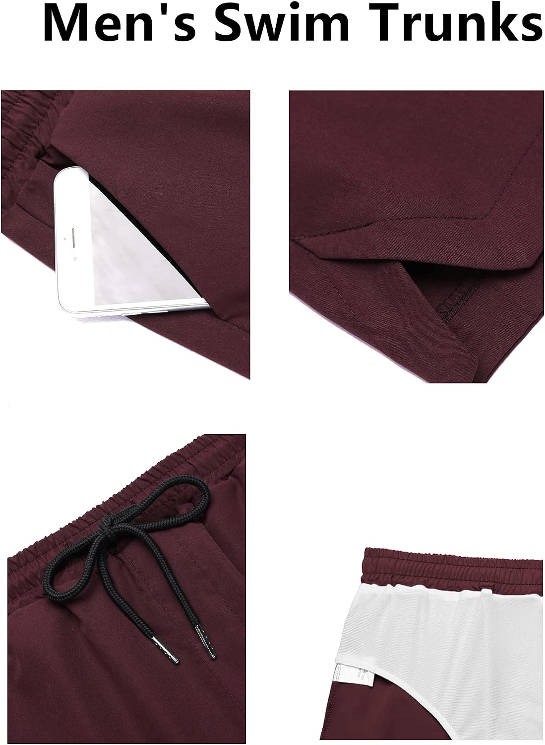 Thumbnail 3 de COOFANDY Men's Swim Trunks Quick Dry Board Shorts