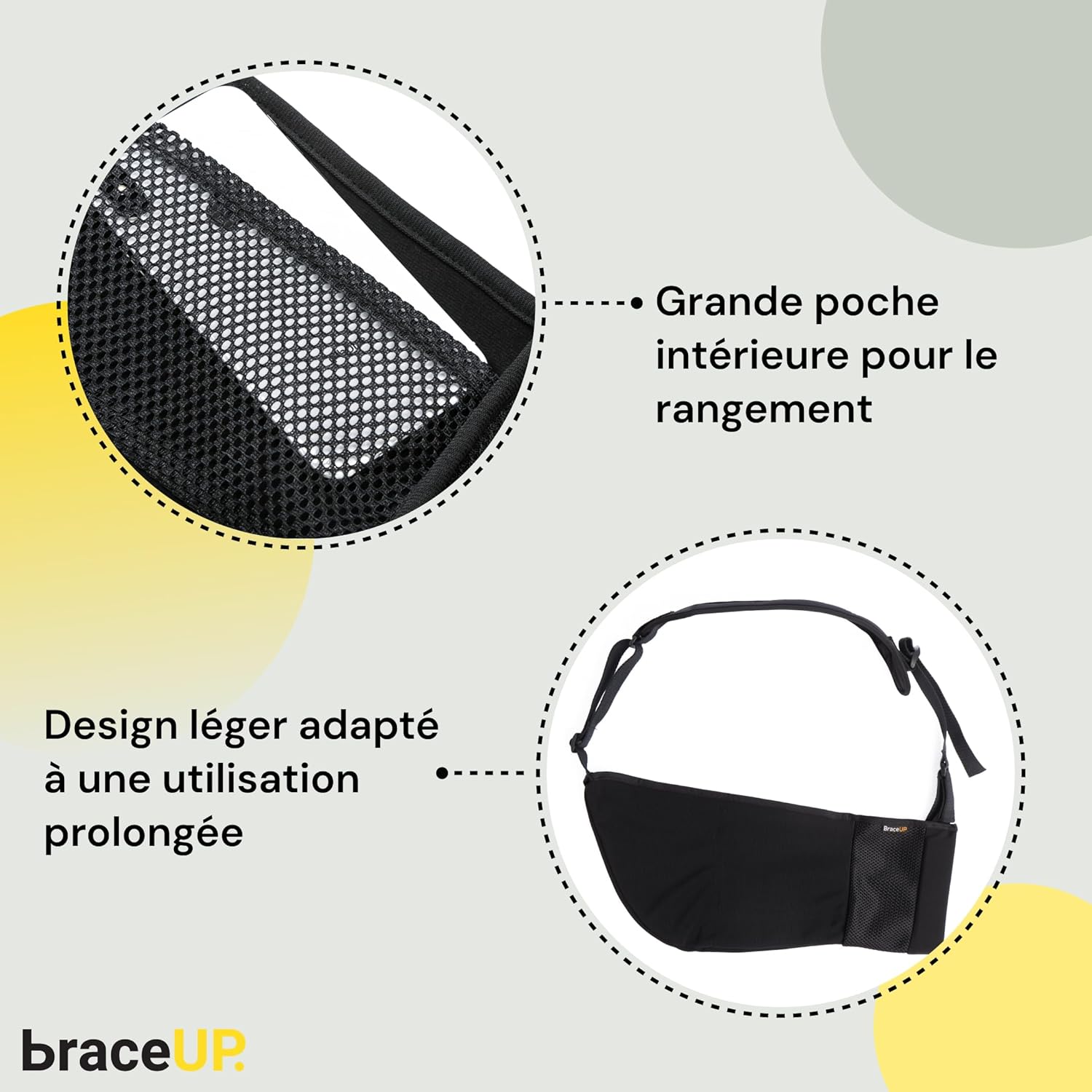 Thumbnail 3 de BraceUP Maintien du Bras : écharpe/attelle de soutien pour épaule et avant-bras