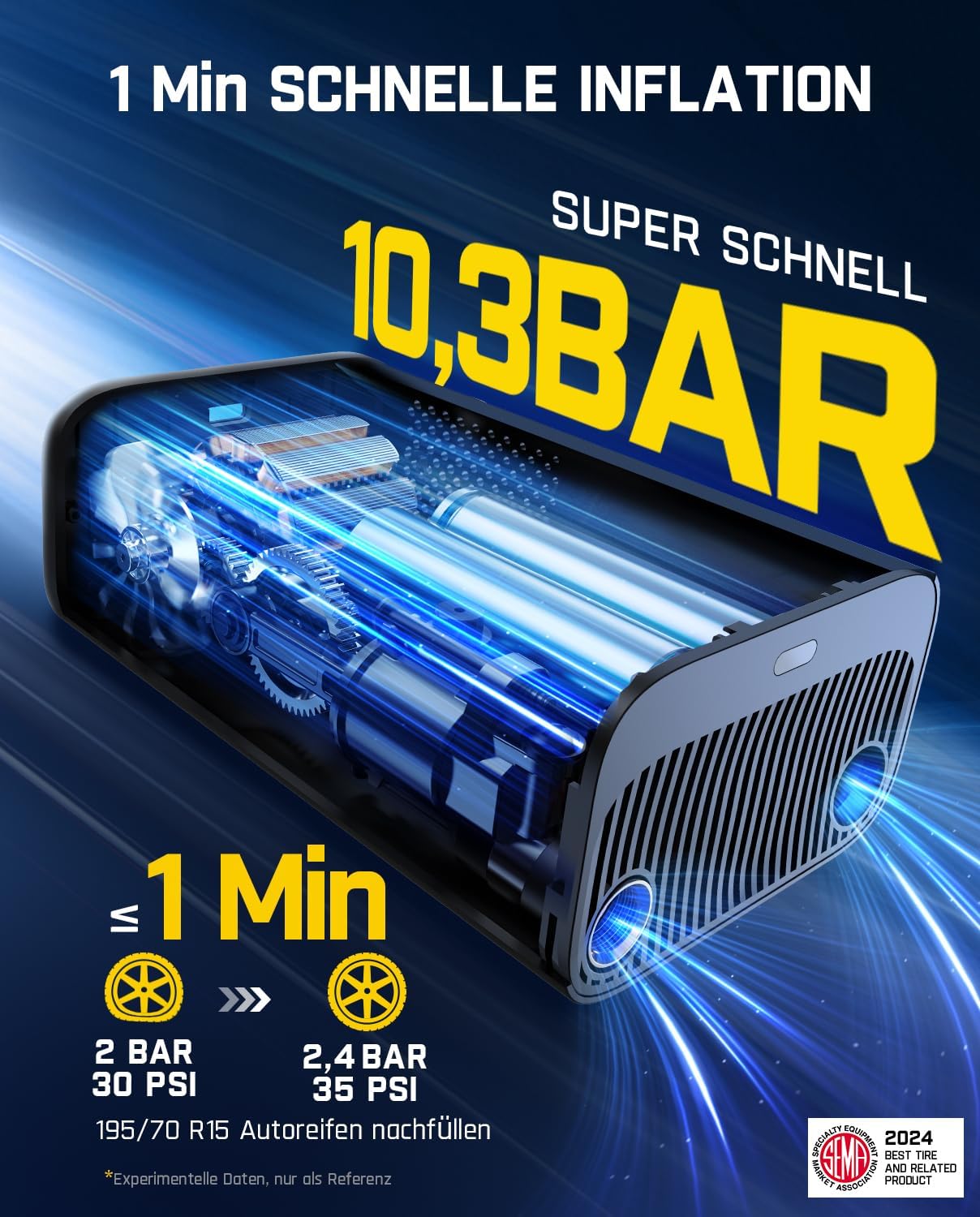 Detalle 2 de Fanttik X9 Pro elektronische Luftpumpe 10,3 BAR