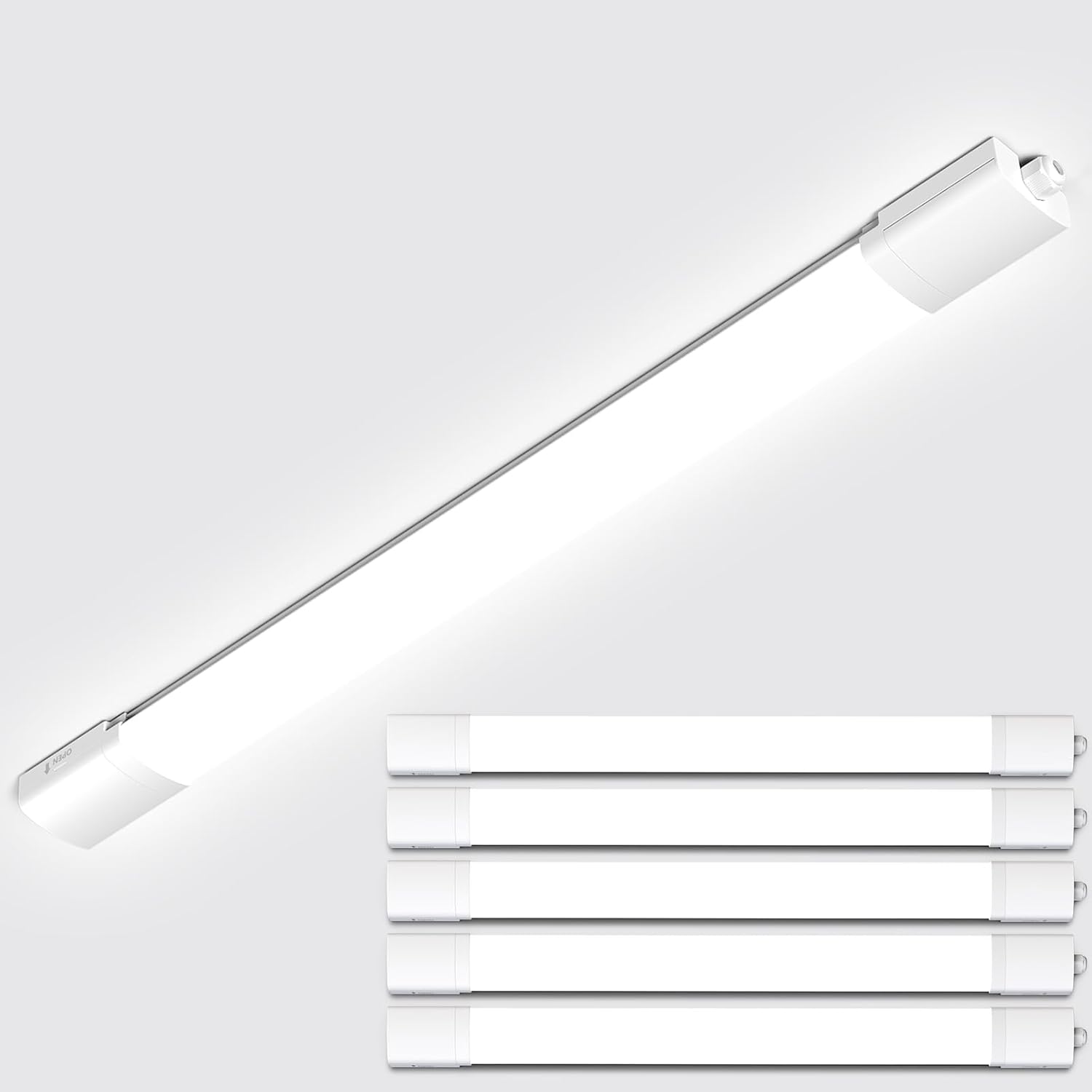 Thumbnail 6 de Amdelne 5ft LED Batten Lights 2 Pack, 6000K IP65 plug-in linkable tube for garage, shed and workshop (45W, 150cm)