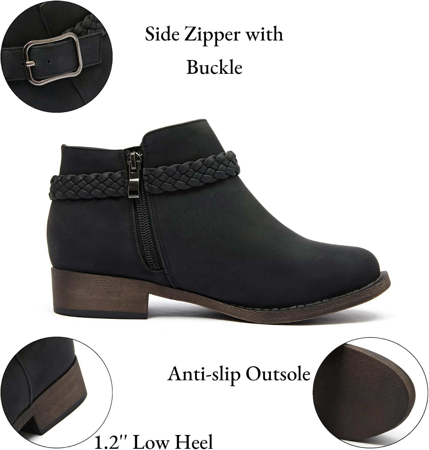 Thumbnail 4 de Veittes Women's Ankle Boots Classic Side Zip