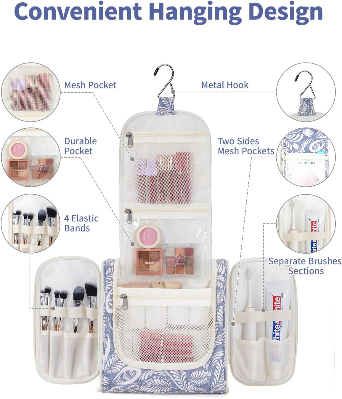Thumbnail 1 de Narwey Travel Hanging Toiletry Bag Large