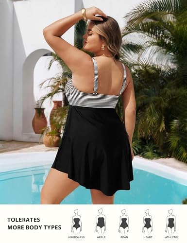 Detalle 1 de Hanna Nikole Badeanzug Damen Große Größen Bauchweg Push Up