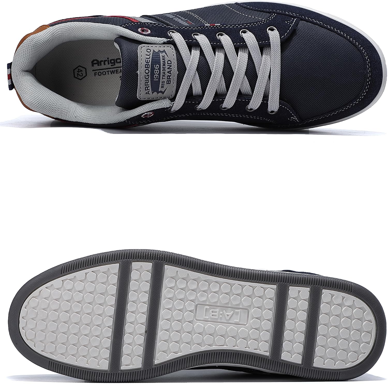 Thumbnail 3 de Mens Casual Shoes Leather Trainers: Classic Lace-Up Sneakers for Everyday Comfort