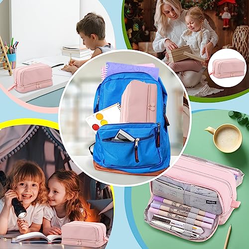 Thumbnail 6 de HuaMuDM Estuche Escolar con 4 Compartimentos: gran capacidad para papelería y suministros