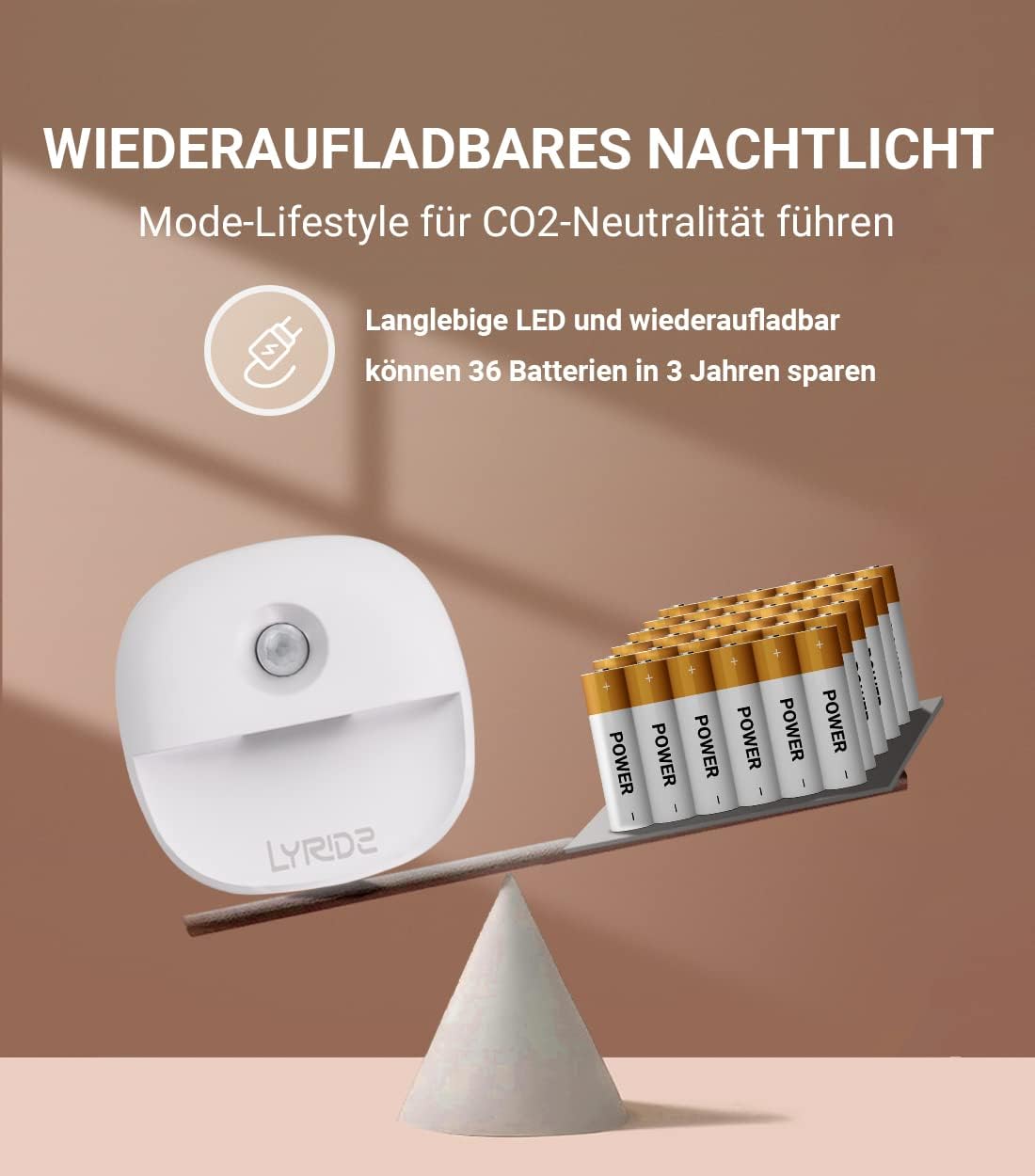 Thumbnail 1 de Lyridz Nachtlicht 3 Stück dimmbar