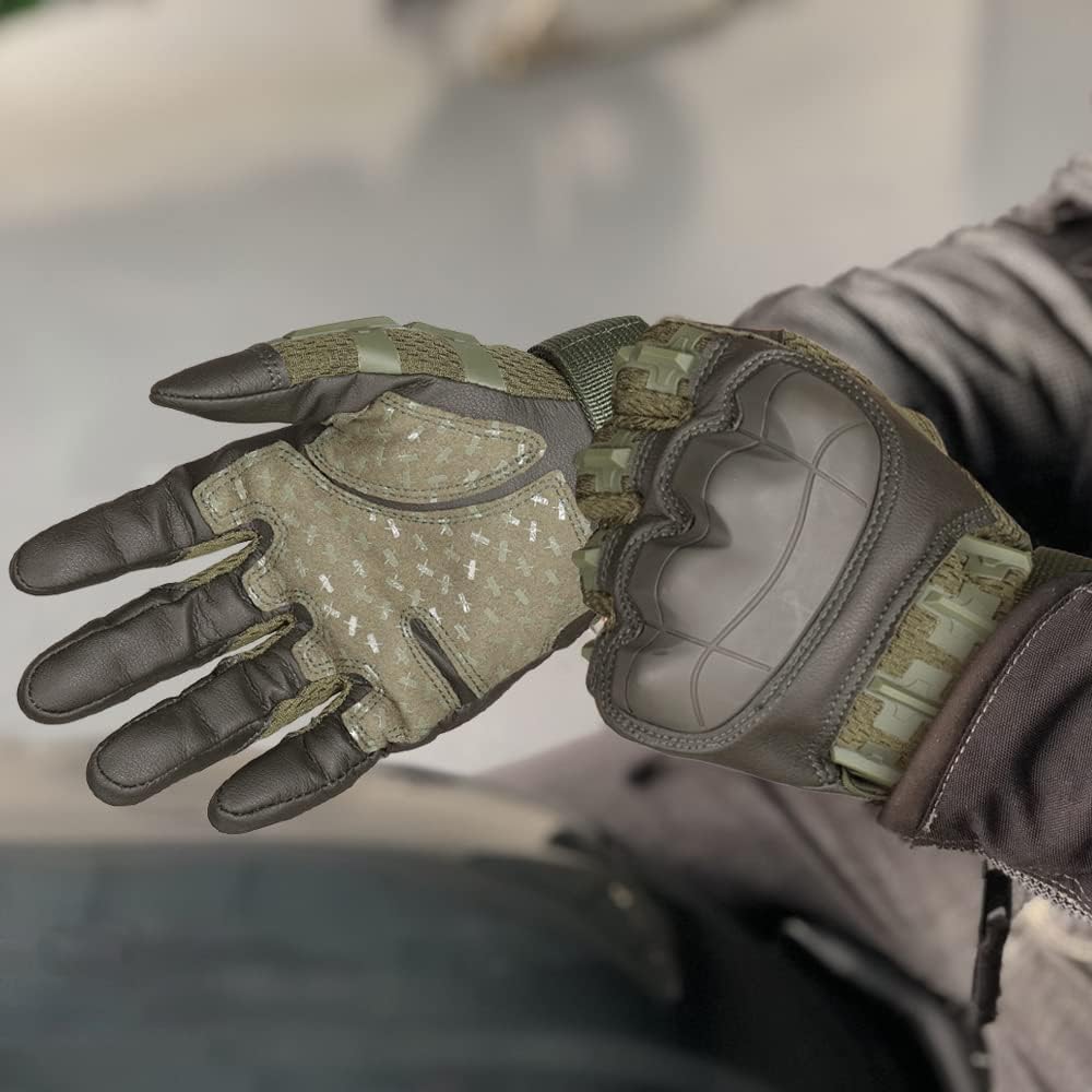 Detalle 2 de WTACTFUL B36 Tactical Gloves, Green Small, Touchscreen and Reinforced Palm