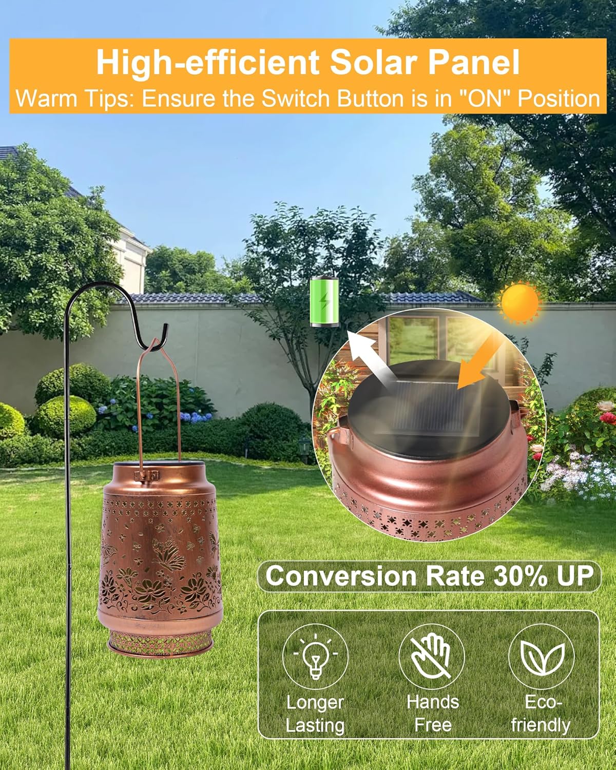 Thumbnail 5 de Butterfly Solar Lantern Garden Ornament for Mum and Grandma