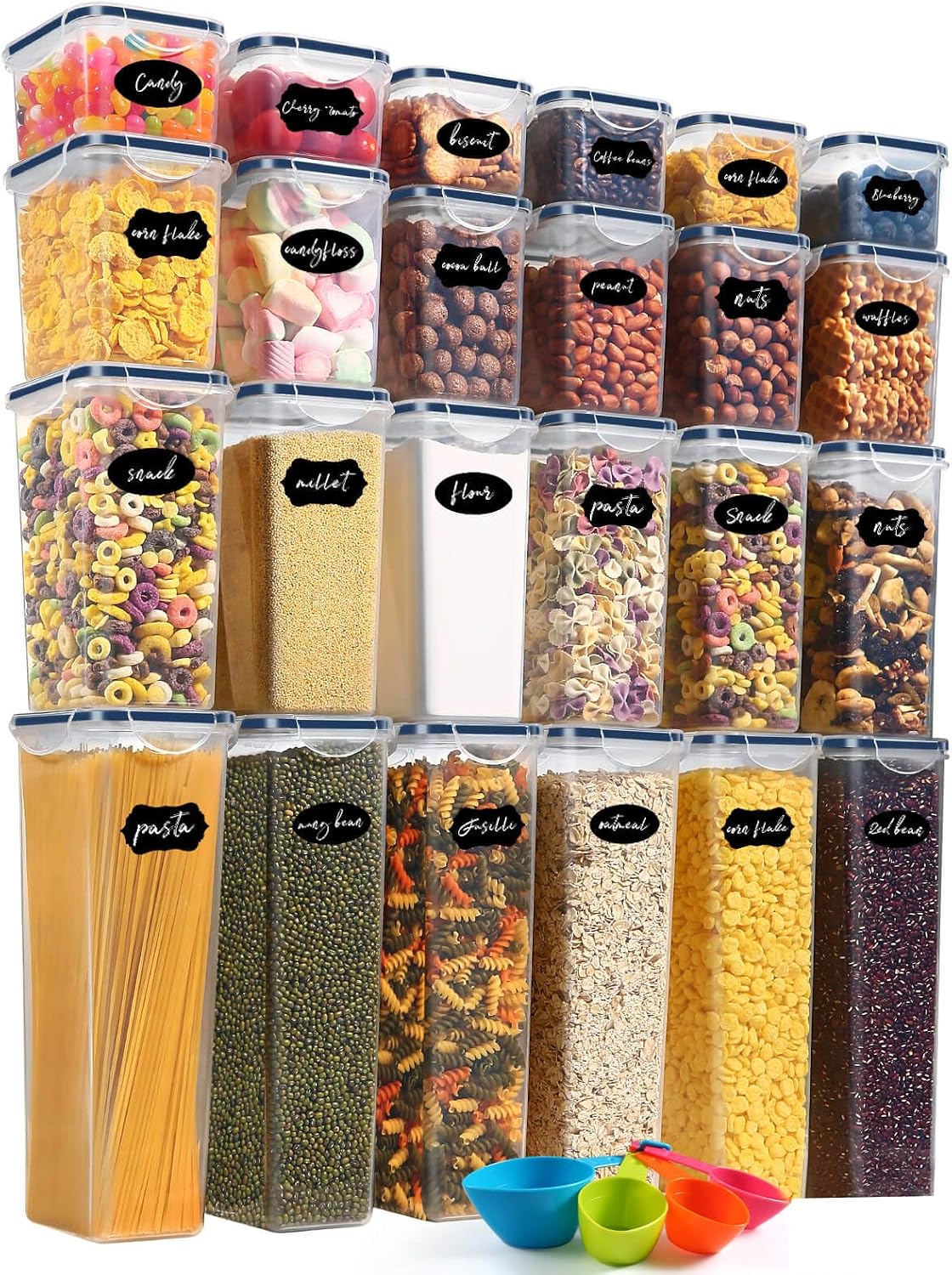 Detalle de YASHE 24Pack airtight food storage containers 🍱