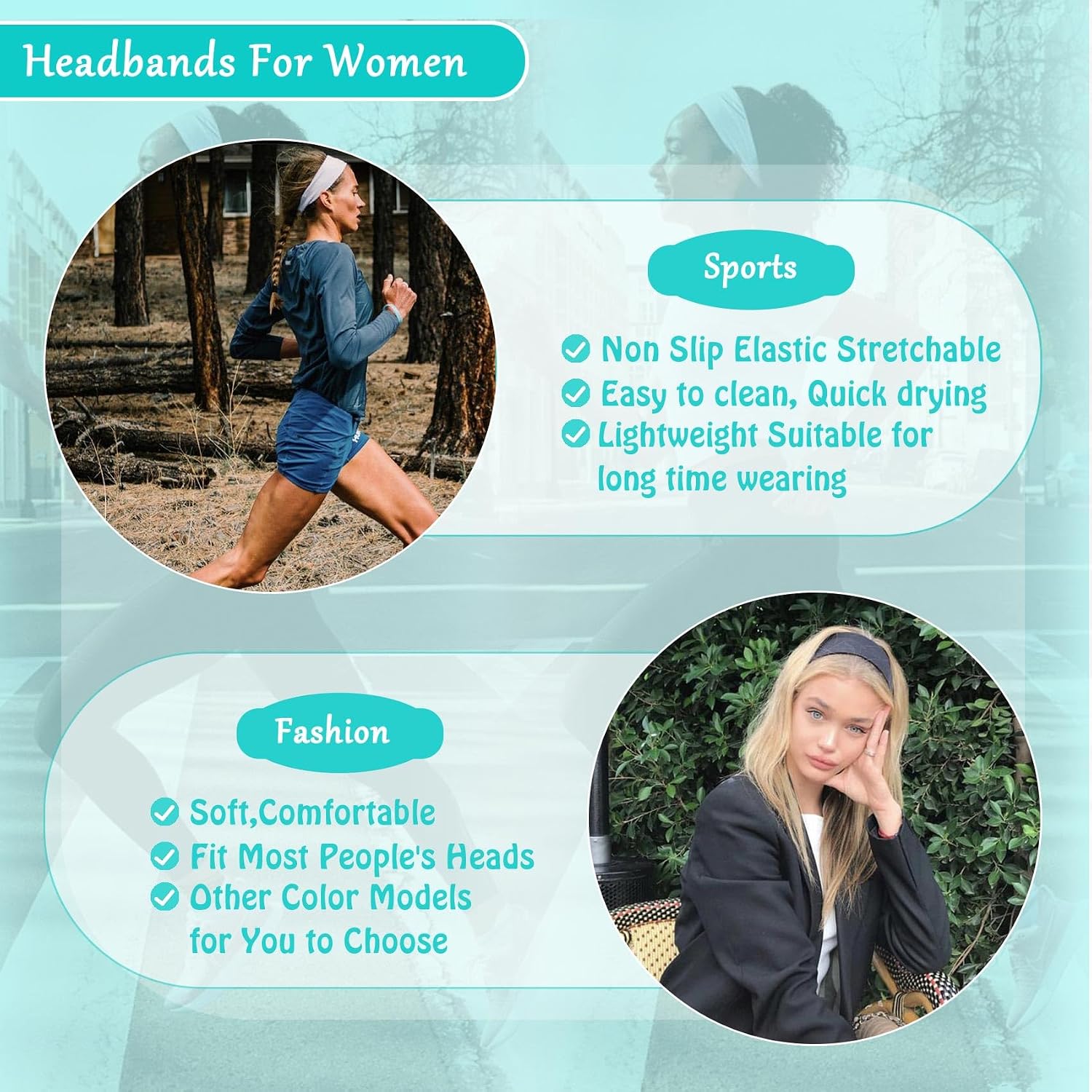 Thumbnail 6 de Women's Elastic Headbands, 7-Pack