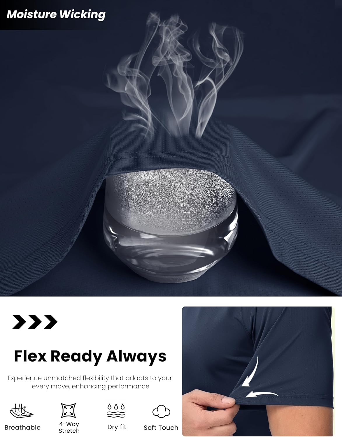 Thumbnail 3 de MAGCOMSEN Men's Quick Dry Gym Shirt