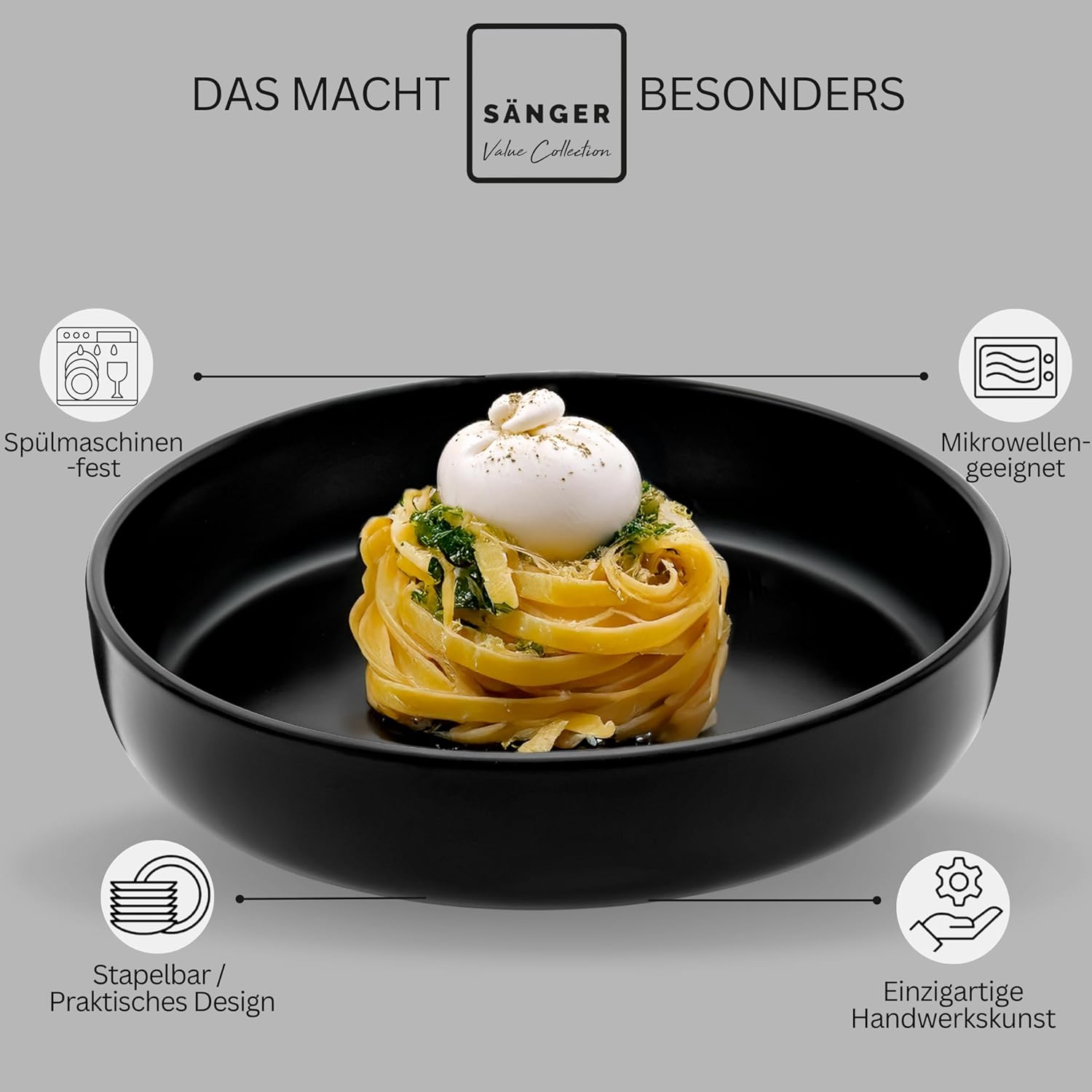 Detalle 2 de Sänger Madeira Pastaschalen 880 ml 6er Set