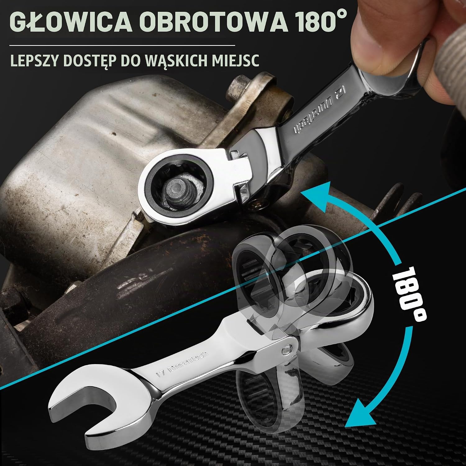 Thumbnail 4 de DURATECH DTSFRW012M – krótki zestaw kluczy płasko-oczkowych, 8–19 mm