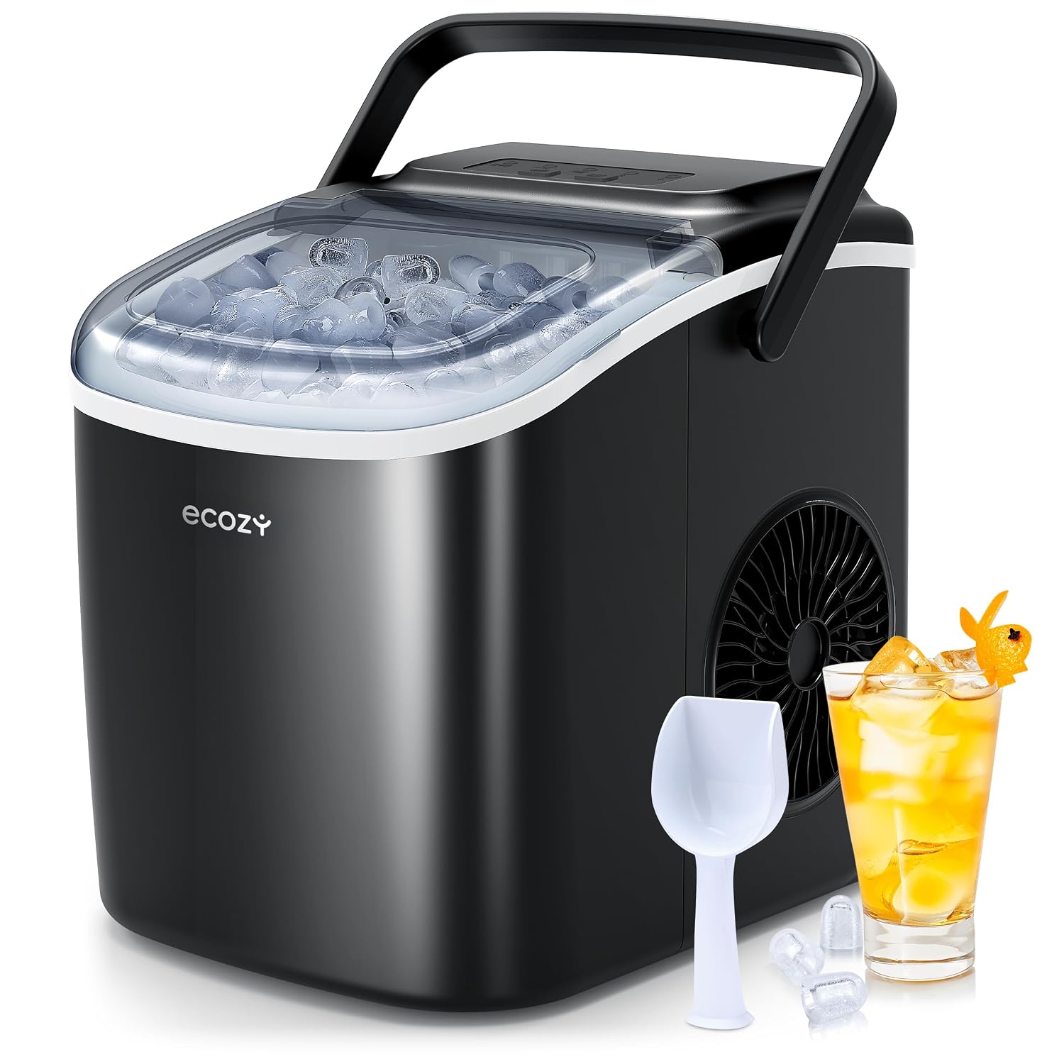Detalle de ecozy IM-BS260C ijsblokjesmachine met 2 formaten en zelfreiniging