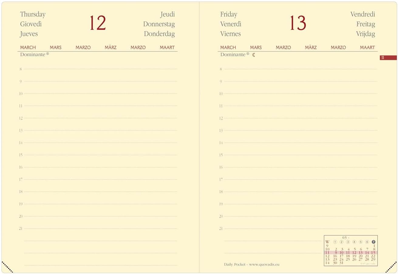 Detalle 2 de Quo Vadis Daily Pocket Prestige 2025 8,5x13 cm