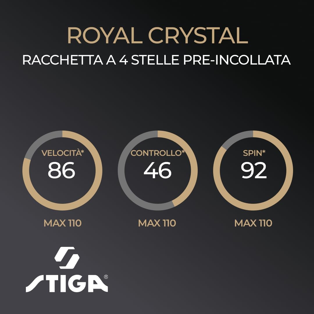 Thumbnail 3 de ROYAL FOUR STAR CRYSTAL – Racchetta da tennis tavolo 4 stelle STIGA