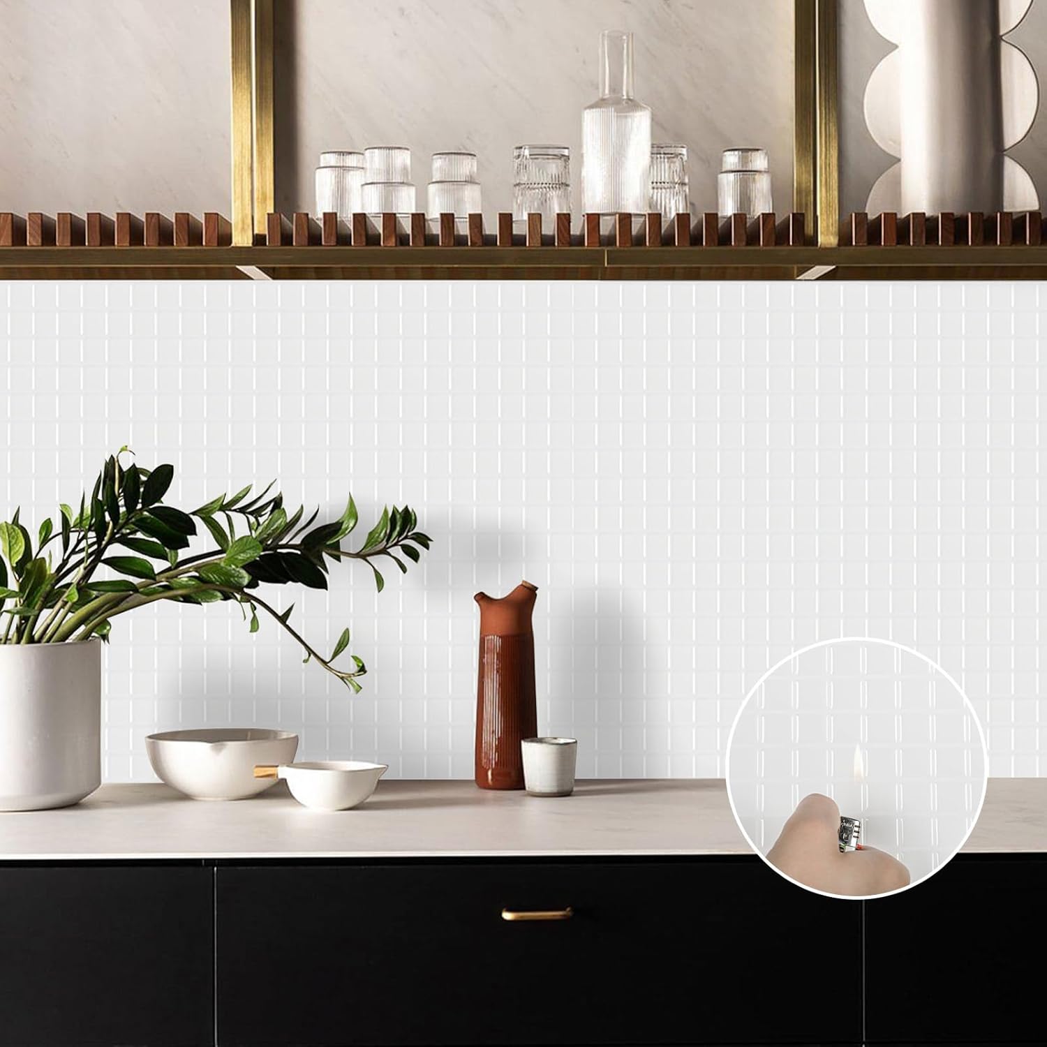 Thumbnail 3 de Hode Credence adhésive mosaïque 23,6x23,6 cm 4 pcs