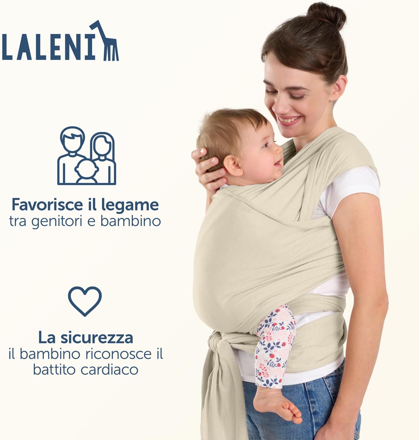 Thumbnail 3 de Laleni Fascia neonato fino a 15 kg in morbido cotone (circa 5,10 m) certificata OEKO-TEX