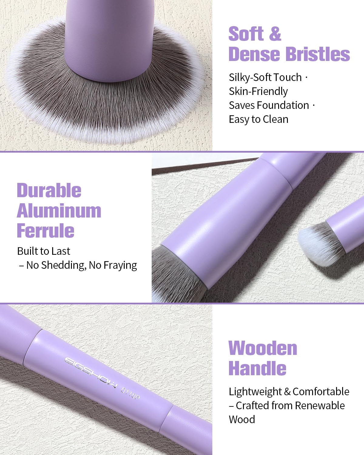 Thumbnail 6 de EIGSHOW Dual-Ended Makeup Brush, Purple