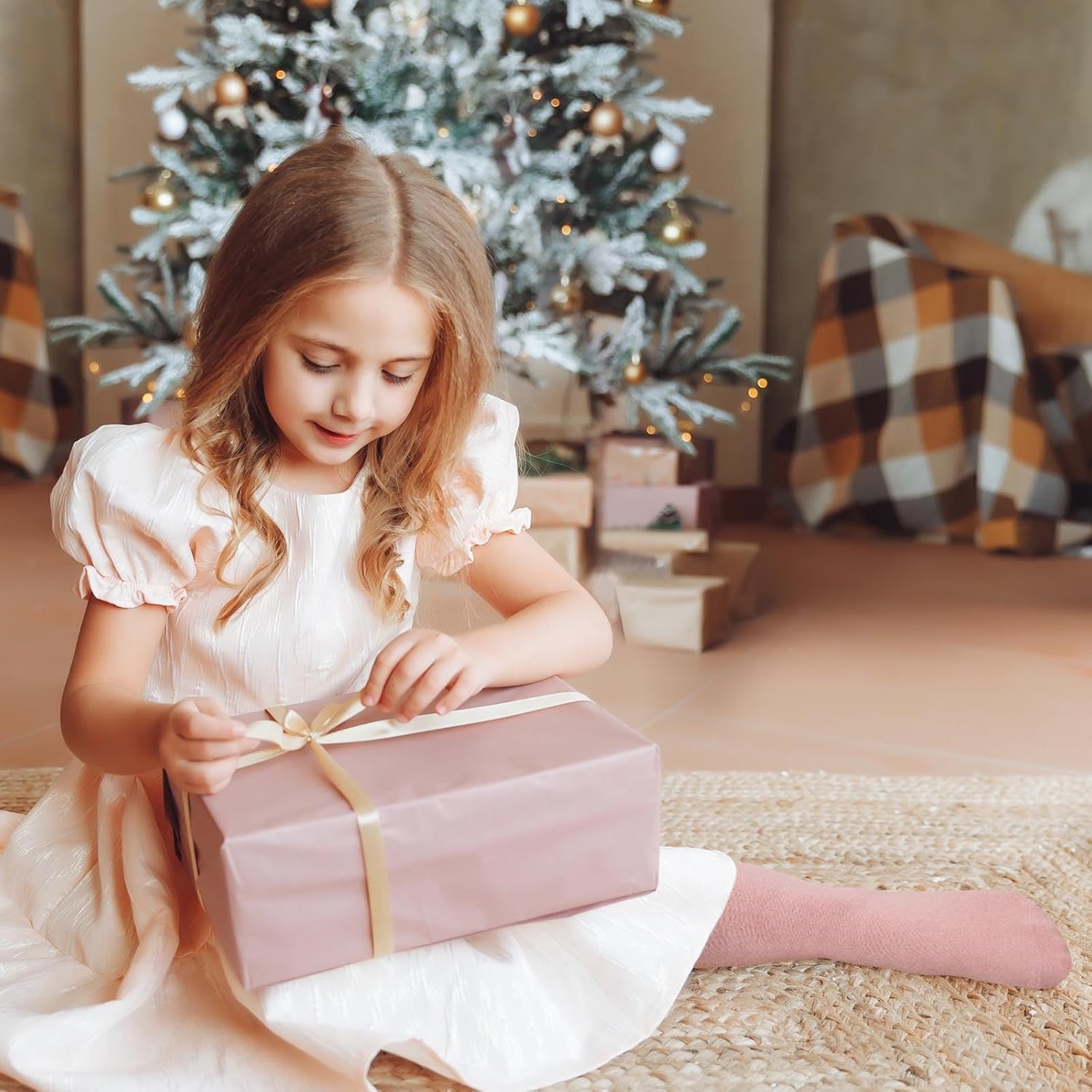 Thumbnail 1 de LOFIR calzini ginocchio bambina e ragazze in cotone senza cuciture (5 paia), 23-38